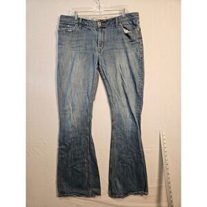 Bootheel Trading Co Sheryl Crow Womens Bootcut Jeans Medium Wash Floral 37x33
